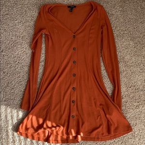 forever 21 deep orange colored dress